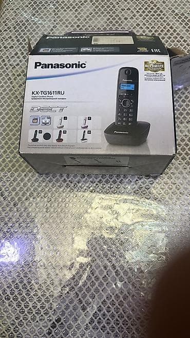 panasonic er1410: Panasonic KX-TG1611RU simsiz DECT ev/ofis telefonu Xüsusiyyətlər: - — 1