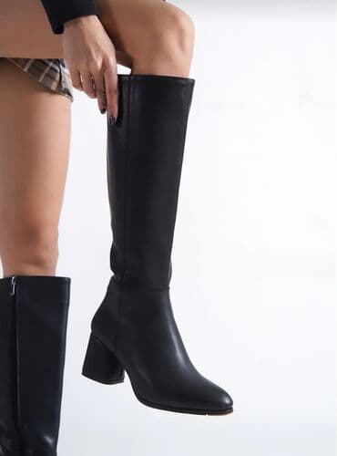 zamşa ayaqqabı: Çəkmə, Ölçü: 38, rəng - Qəhvəyi, Yeni — 1