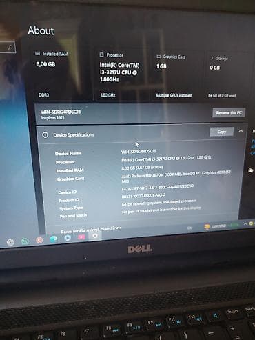 İşlənmiş Dell 15.6 ", Intel Core i3, 512 GB