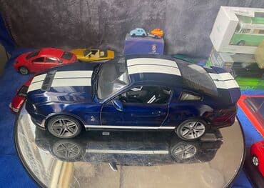 metbex tavan modelleri: Коллекционная модель Ford Mustang Shelby GT500 blue with white stripe — 19