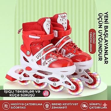 беговая дорожка в кредит: Uşaqlar üçün tənzimlənən inline konkis Ölçüləri:[29-33][34-38][39-42] — 3