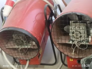 Sənaye tipli elektrikli istilik ventilyatorları (2 ədəd) - Silindrik