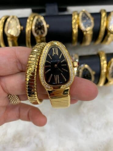 Очки: Новый, Наручные часы, Bulgari, цвет - Золотой — 2