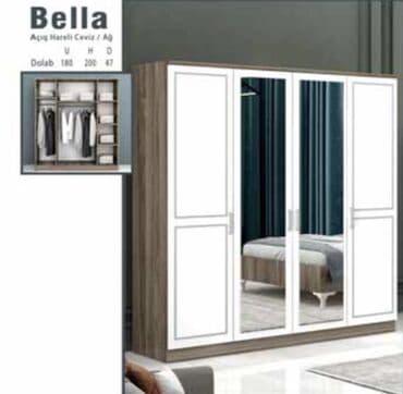 ikinci el şfaner: Yeni, Açılan, 4 qapılı Düz dolab, Qarderob, paltar dolabı — 1