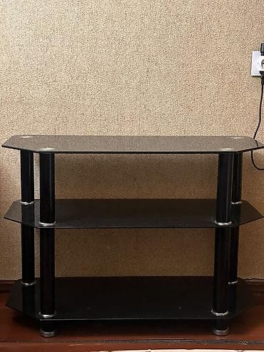 set mebel: Yeni, Düz TV altlığı, Polkalı, Şüşəli — 1