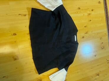 şalvar cins: Qadın bluzu – qara korpus, ağ kontrastlı qollar - Dizayn: İkirəngli — 3