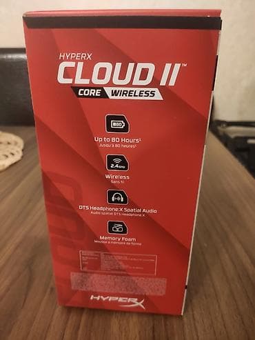 mikrafon kalonka: HyperX Cloud II Core Wireless qulaqlıq-mikrofon (PC) - Simsiz 2.4 GHz — 2