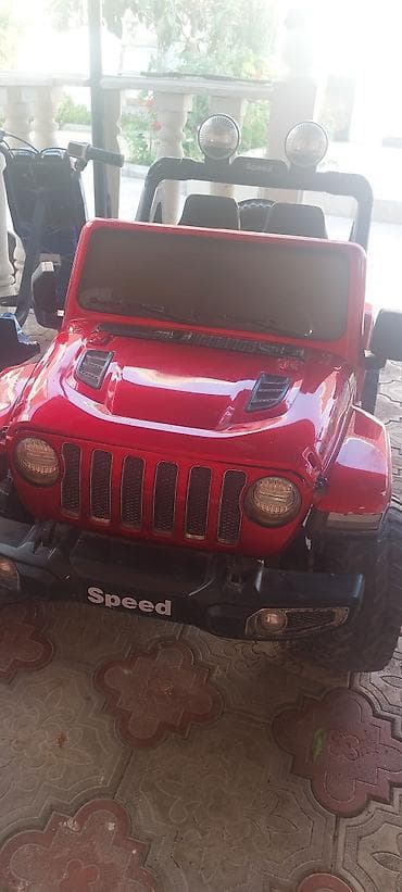 uşax: Uşaq üçün elektrikli “jeep” tipli maşın - Rəng: qırmızı - Korpusda — 1