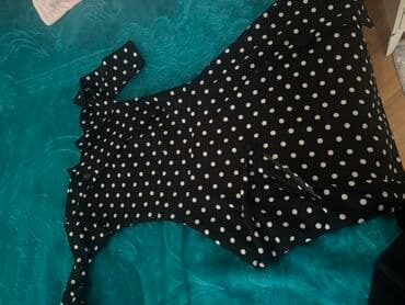 2 ədəd qadın geyimi – yaylıq/plaj tərzli uzun donlar 1) Qara-ağ xallı