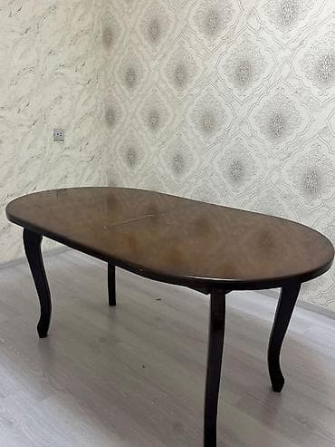 Qonaq otağı üçün, İşlənmiş, Açılan, Oval masa, 4 stul — 9