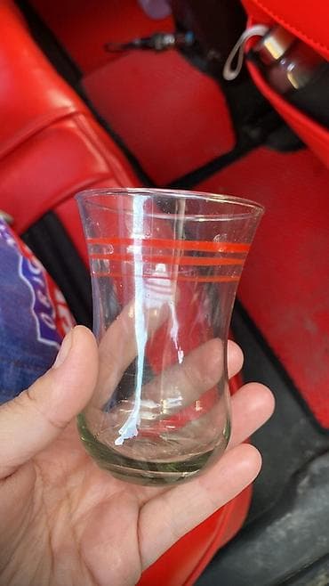 Armudu stəkanlar, rəng - Qırmızı, Şüşə, 1 əd