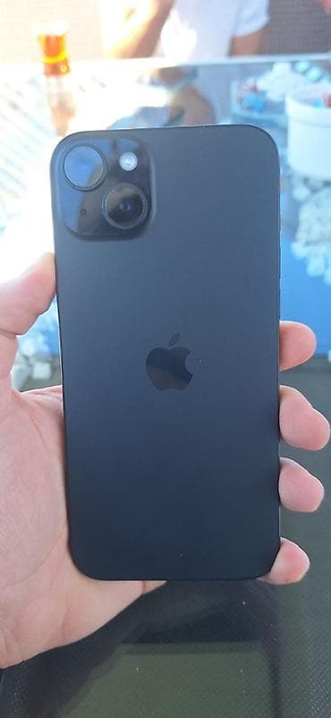 IPhone 15 Plus, 128 GB, Qara, Face ID, Simsiz şarj