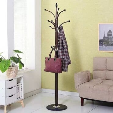 вешалка напольная для одежды: Asılqan Paslanmaz metal Mərmər və Plasma(ağır material) altlıq ilə — 1