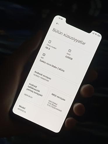 trust ice notebook: Xiaomi Mi 8, 128 GB, rəng - Qara, 
 İki sim kartlı — 4