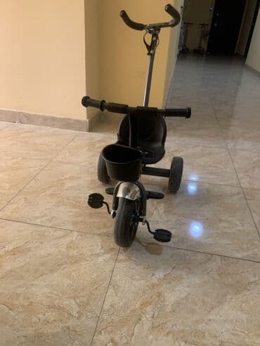 детские трехколесные велосипеды вest trike: Uşaq üçtəkərli velosipedi - Rəng: qara/metallik boz - 3 təkərli — 1