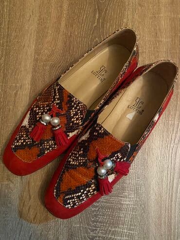 parça mokasinlər: Ölçü: 38, rəng - Qırmızı, İşlənmiş — 1