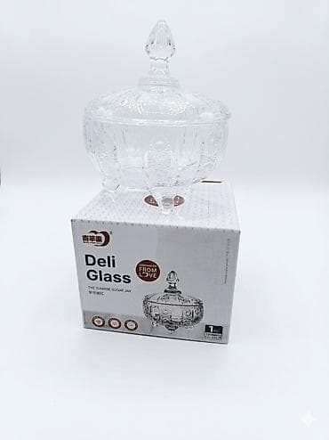 aksesuar qabi: Deli Glass “The Sunrise Sugar Jar” – şüşə qənd qabı - Material — 1