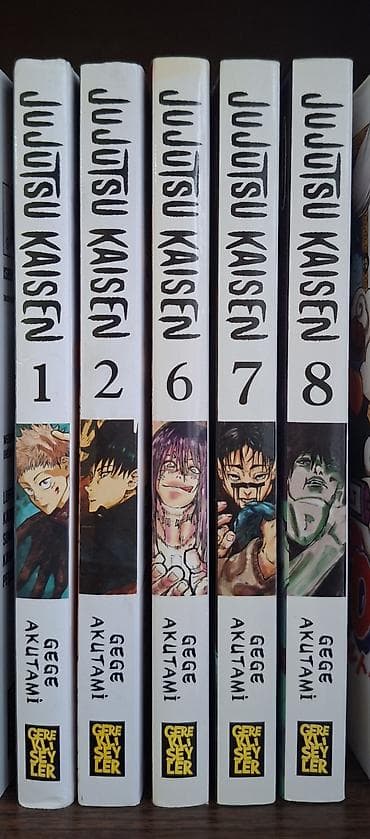gumuş pullar: Manga set Jujutsu Kaisen 1,2,6,7,8 ci ciltler qalib qalanlari — 3