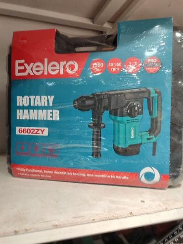 Ручные электроинструменты: Exelero Rotary Hammer 6602ZY - Güc: 1500 W - Sürət aralığı: 50–950 — 2