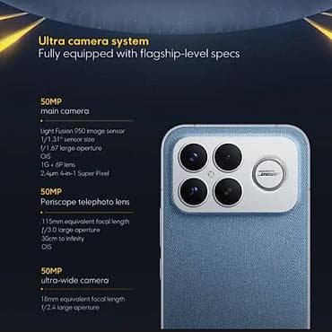 del: Poco F8 Ultra, 512 GB, rəng - Mavi, Düyməli, Barmaq izi, Simsiz şarj — 3