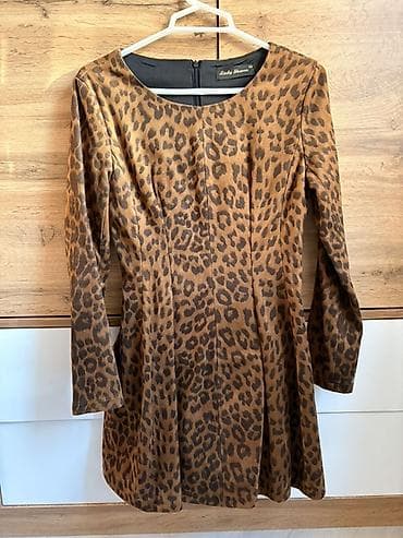 Brend: Lady Sharm Model: Leopard naxışlı qadın paltarı -