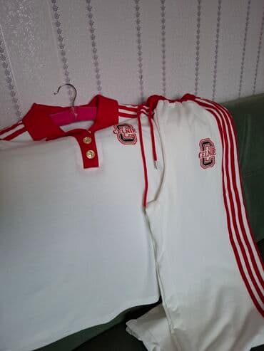 qaqa dəsti: Ağ-qırmızı idman dəsti -Temudan alinib - 2 hissədən ibarət: polo — 1