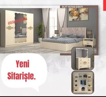 termo tek: İkinəfərlik çarpayı, Dolab, 2 tumba, Termo, Azərbaycan, Yeni — 6