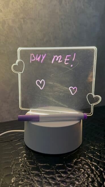 декор дерево: LED işıqlı yazı lövhəsi - Şəffaf akril panel və işıqlı baza: panel — 4