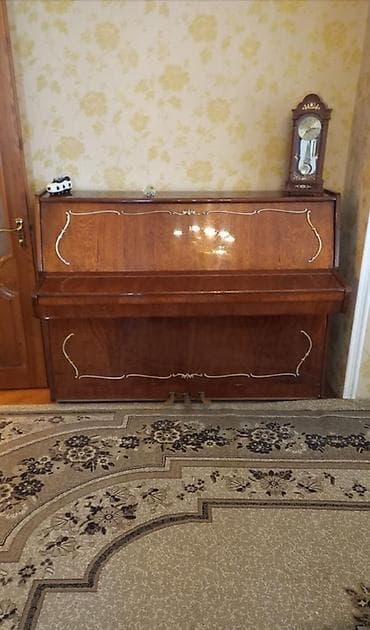 pianino belarus: Belarus - Korpus: parlaq cilalanmış tünd qəhvəyi ağac finişi, ön — 4