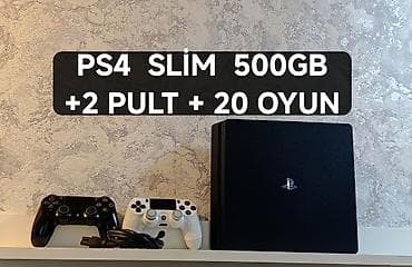 sony playstation 3: Ən son model CUH-2216A PS4 slim 500gb +2pult +20 oyun. Sistem-13.50 — 1