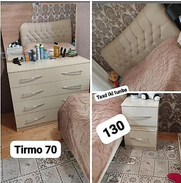 tumbuçka: Yataq otağı mebel dəsti - Komod (4 çekmece) – üstündə asimmetrik — 1