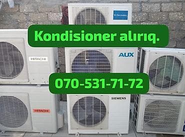 Kondisioner alıram. Hər kvadratda müxtəlif modellərdə kondisioner