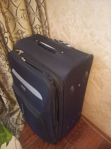 чемоданы производство кыргызстан: AYBA səfər çamadanı - Material: parça/tekstil korpus, möhkəm tikişlər — 2