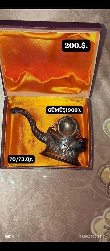 slim çay: Məhsul: 900 ayarlı gümüş çay süzgəci/mini çaydan dəsti (Vyetnam — 1