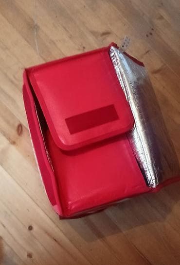Restoran, kafe avadanlığı: Yango Delivery termos kürək çantası - Rəng: qırmızı, ön hissədə — 5
