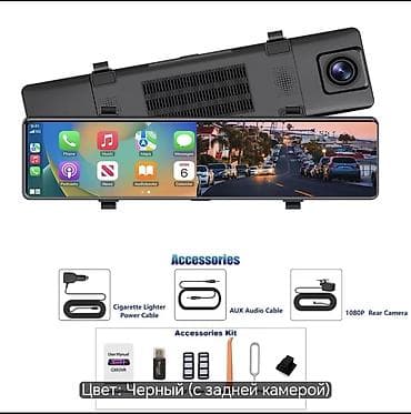 apple macbook: 4K WIFI VIDEOREQISTRATOR. Avtomobil üçün ağıllı arxa‑görüş güzgüsü — 1