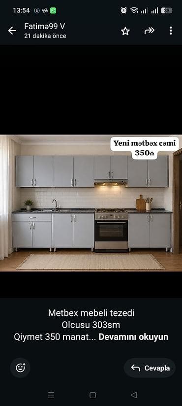 foresta mebel gence: Metbex mebeli tezedi Olcusu 303sm Qiymet 350 manat Unvan — 1