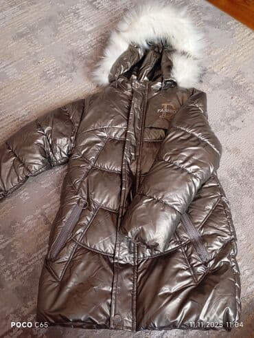 детская непромокаемая одежда: Uşaq üçün qışliq qalin kurtka 5 - 7 yaş - Rəng: metalik boz - — 1