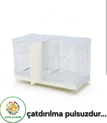 en ucuz gümüş: Tutuquşu qəfəsi. Bülbül qəfəsi (arakəsməli) Qəfəsin ölçüsü 60sm eni — 3