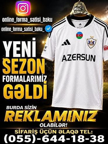 online geyim: Qarabağ FK-nin yeni mövsüm üçün ağ rəngli futbol forması - Brend — 1