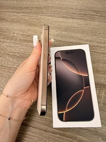 apple xr: IPhone 16 Pro, 128 GB, Desert Titanium, Face ID — 2