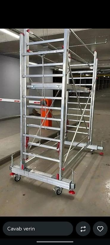 xarici sekiller: Alüminium/metal mobil dirəkli iş qülləsi (skafold) - Hündürlükdə — 1