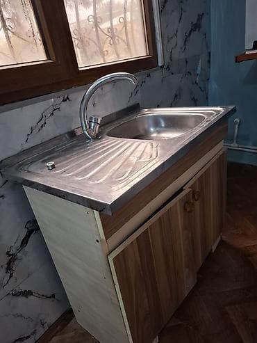 mətbəx kuncundə: Düzbucaqlı Mətbəx çanağı, Şkaflı, Paslanmaz polad — 1