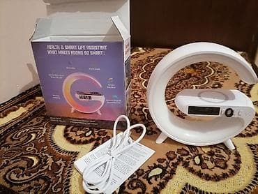 stolüstü işıq: RGB “G” formalı ağıllı masa lampası və saat - Funksiyalar: rəngli LED — 2