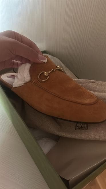 guccı: Məhsul: Qadın loafer-mokasin tipli slaydlər - Brend: Gucci (Horsebit — 1