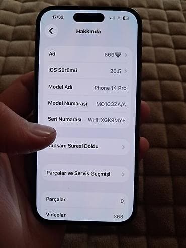 ipad 2 mini: IPhone 14 Pro, 256 GB, Deep Purple, Barmaq izi, Face ID — 7