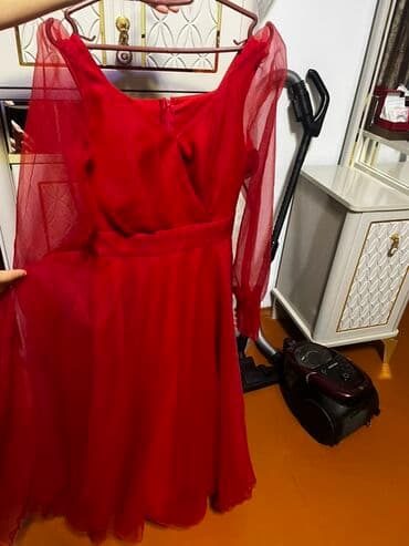 ferrucci saat qiymetleri: Qırmızı şifon don - Rəng: parlaq qırmızı - Parça: ikiqat qatlı yüngül — 3