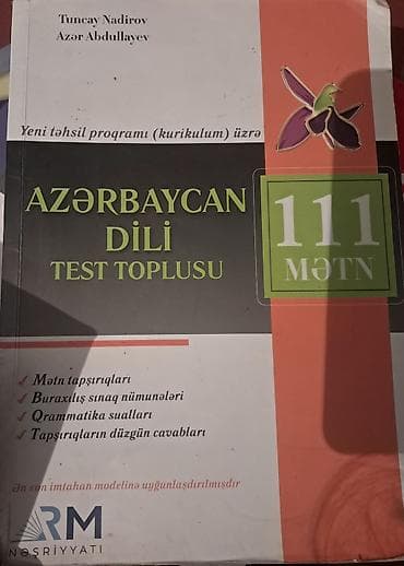 Məhsul: “Azərbaycan Dili Test Toplusu – 111 mətn” Müəlliflər: Tuncay — 1