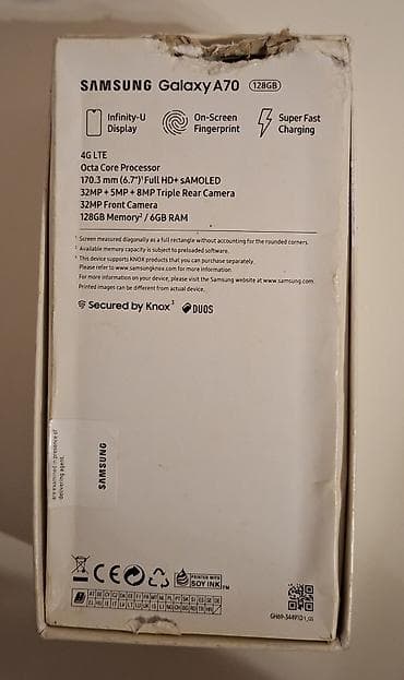 lenevo ideapad 5 pro: Samsung Galaxy A70, 128 GB, rəng - Qara, Barmaq izi — 5