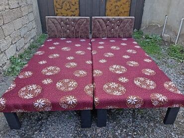 işlenmiş taxt: Təzə çarpayılar. 1 nəfərlik çarpayılar 60manat. 2 nəfərlik taxt — 23